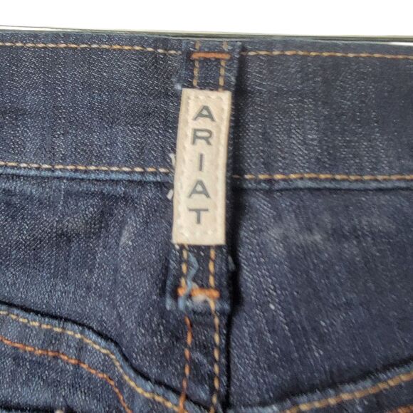 Ariat Real Jeans High Rise Ophelia Flare Fray Hem Size 28x32 - Picture 12 of 15